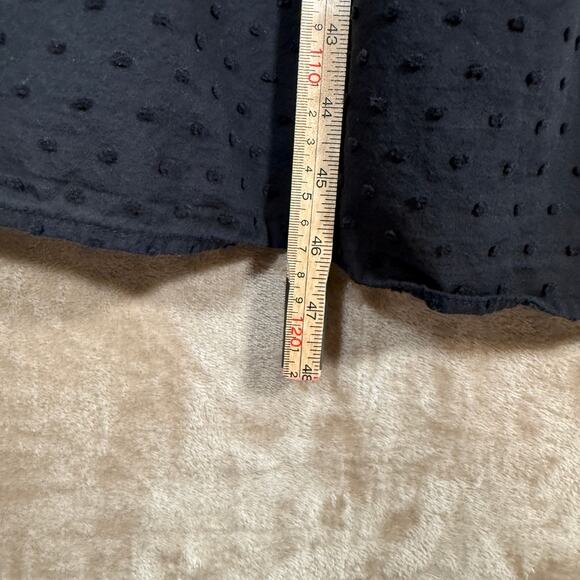 Black Swiss Dot Cotton Ruffle Sleeve Tiered Midi Dress | Boho Cottagecore | M - Picture 7 of 10